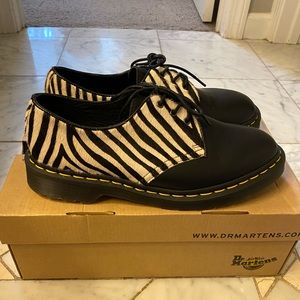 Dr marten zebra print shoe